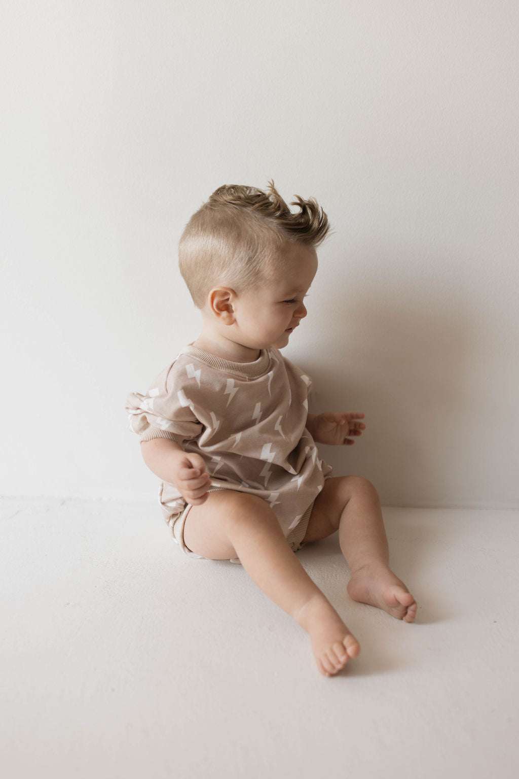 Cream Lightning | Sweatshirt Romper Milk & Baby