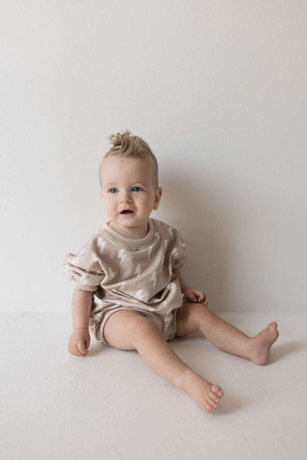 Cream Lightning | Sweatshirt Romper Milk & Baby