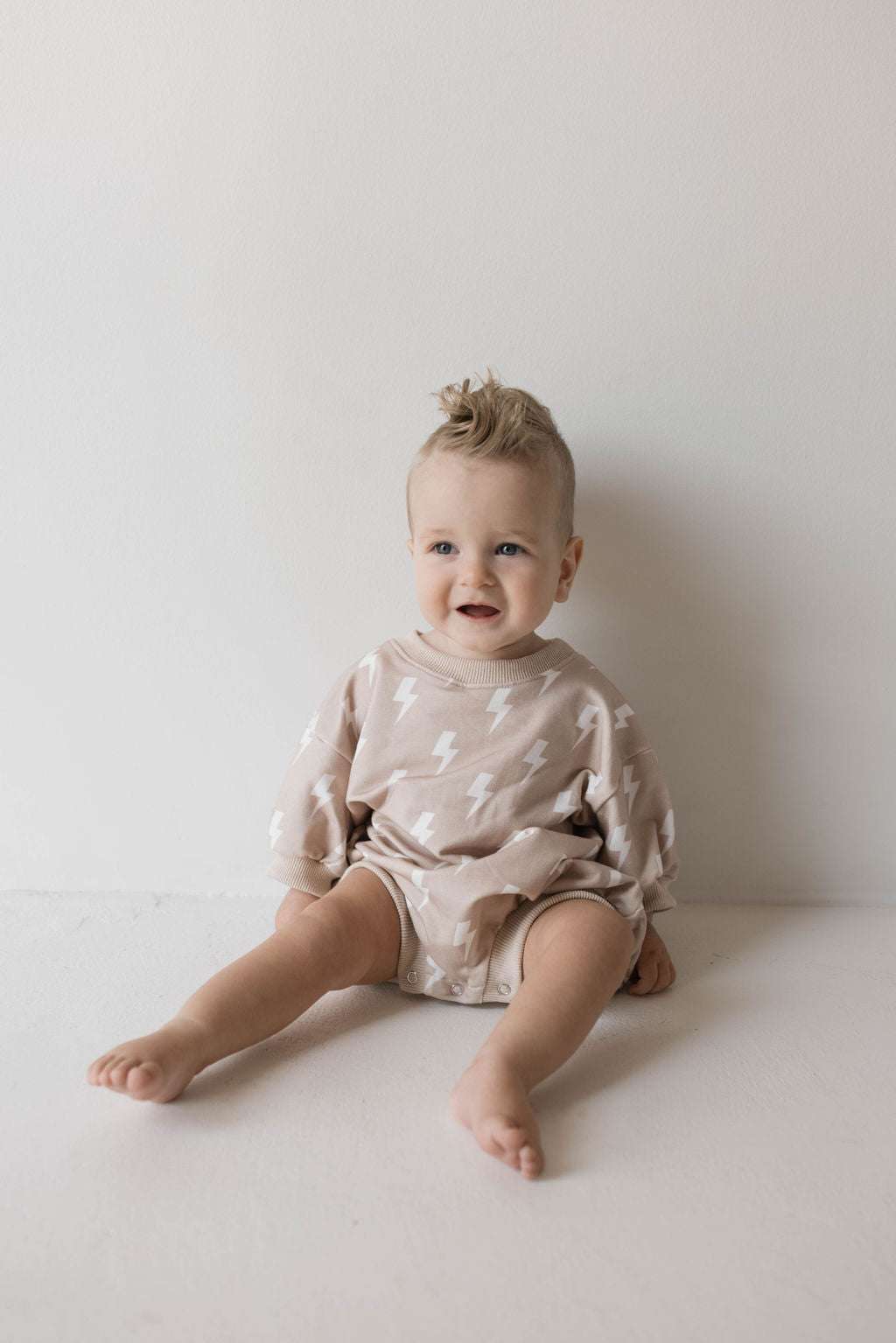 Cream Lightning | Sweatshirt Romper Milk & Baby