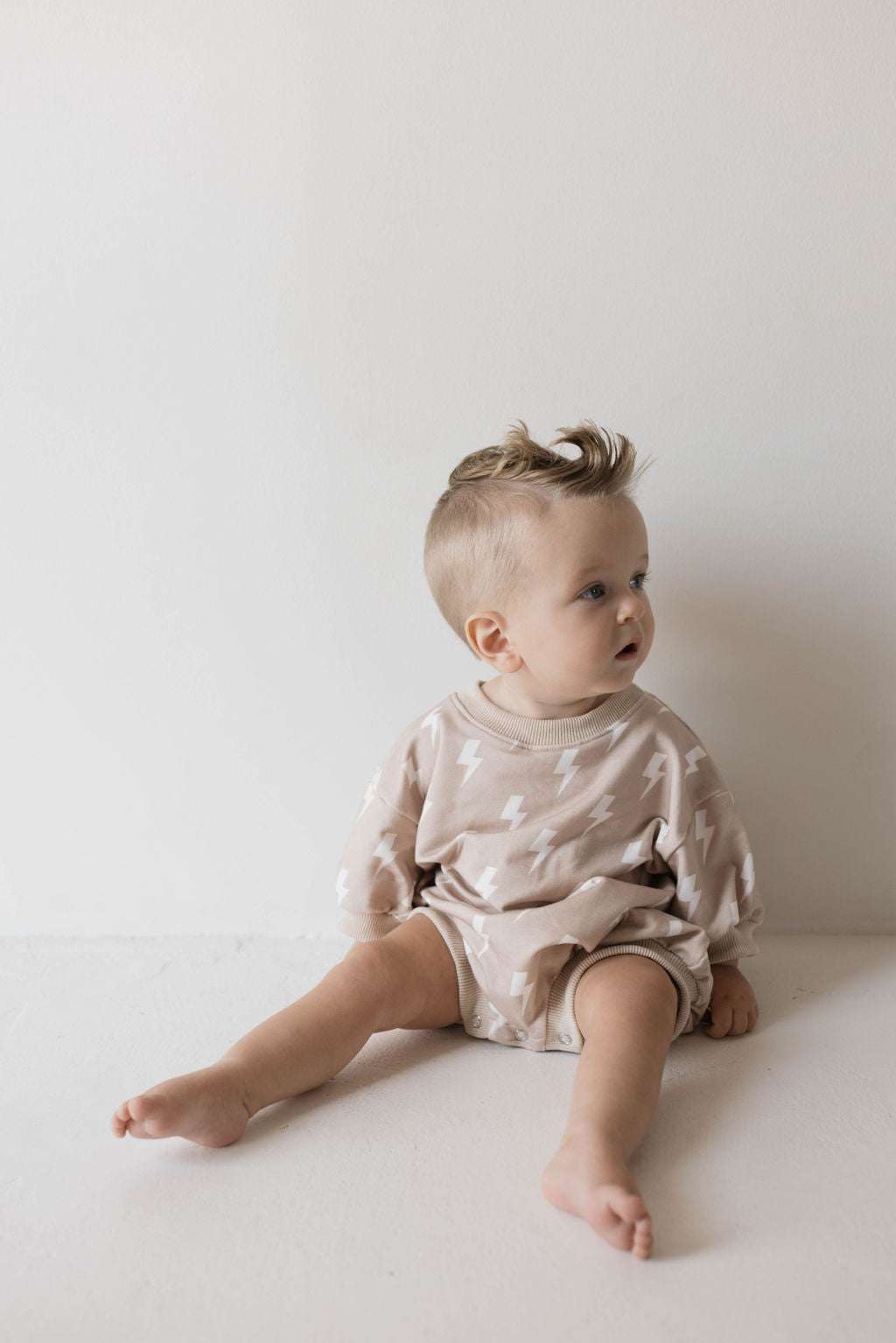 Cream Lightning | Sweatshirt Romper Milk & Baby