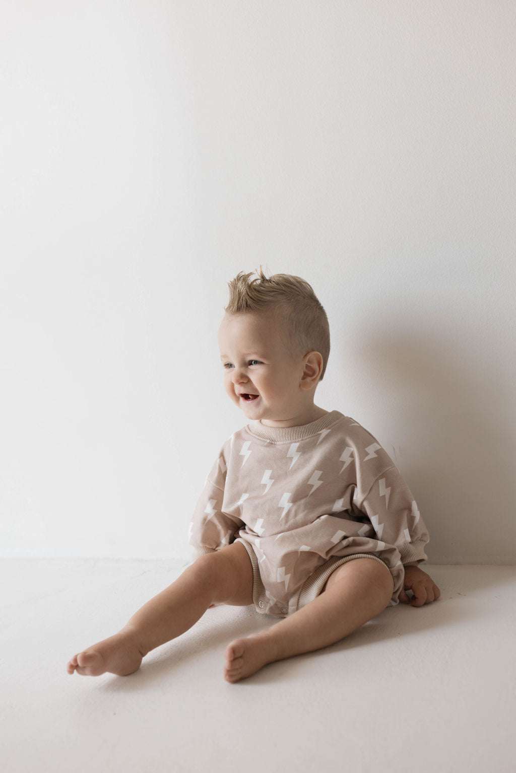 Cream Lightning | Sweatshirt Romper Milk & Baby