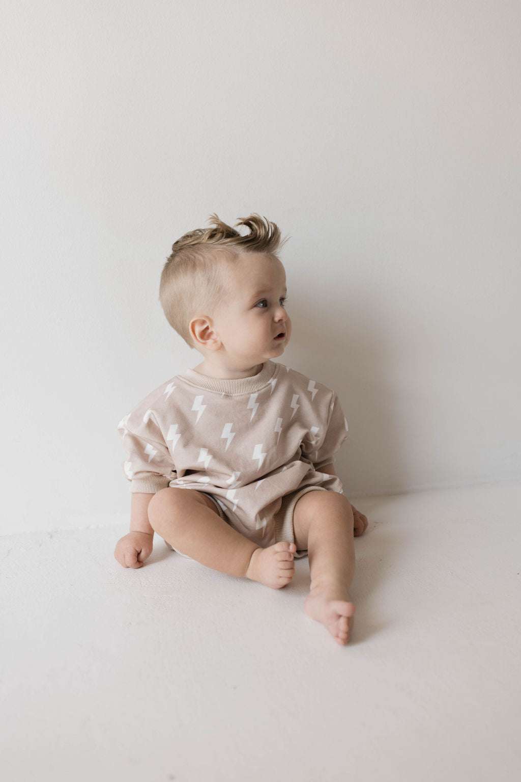 Cream Lightning | Sweatshirt Romper Milk & Baby