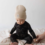 Midnight Pumpkin | Bamboo Zip Pajamas Milk & Baby