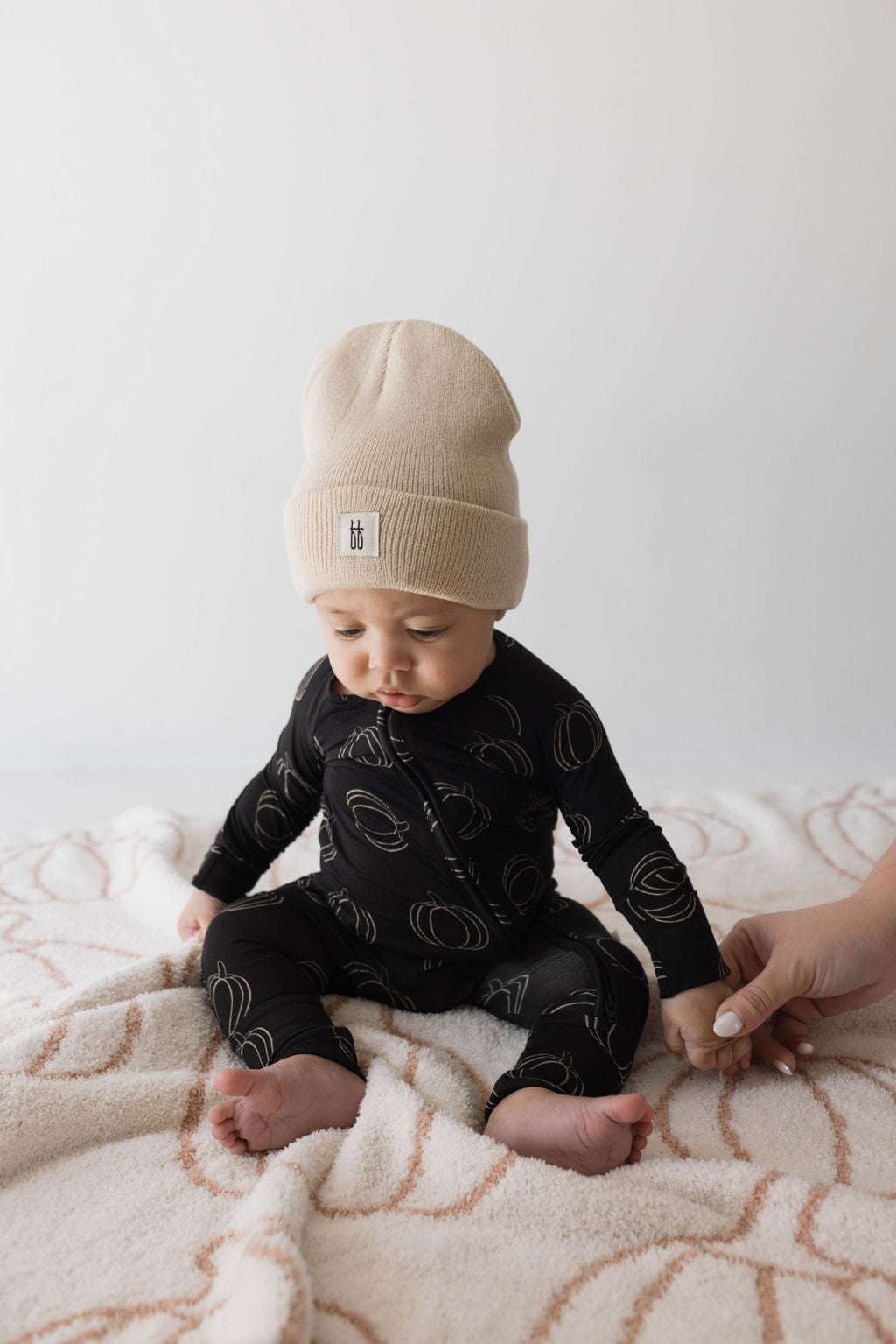 Midnight Pumpkin | Bamboo Zip Pajamas Milk & Baby