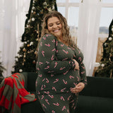 Candy Cane Lane | Women's Bamboo Pajamas Milk & Baby