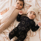 Midnight Pumpkin | Bamboo Zip Pajamas Milk & Baby