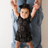 Midnight Pumpkin | Bamboo Ruffle Romper | Midnight Pumpkin