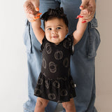 Midnight Pumpkin | Bamboo Ruffle Romper | Midnight Pumpkin