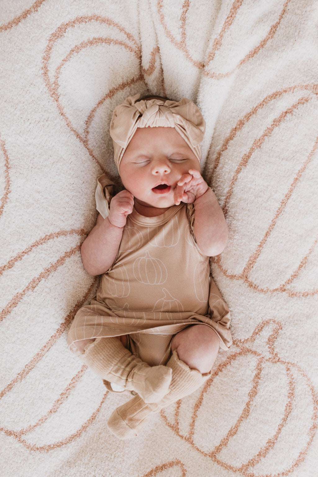 Pumpkin Pie | Bamboo Ruffle Romper Milk & Baby