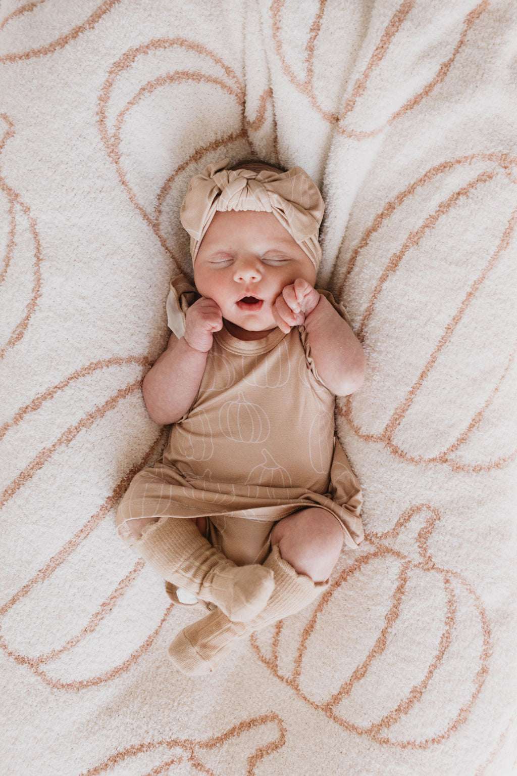 Pumpkin Pie | Bamboo Ruffle Romper Milk & Baby