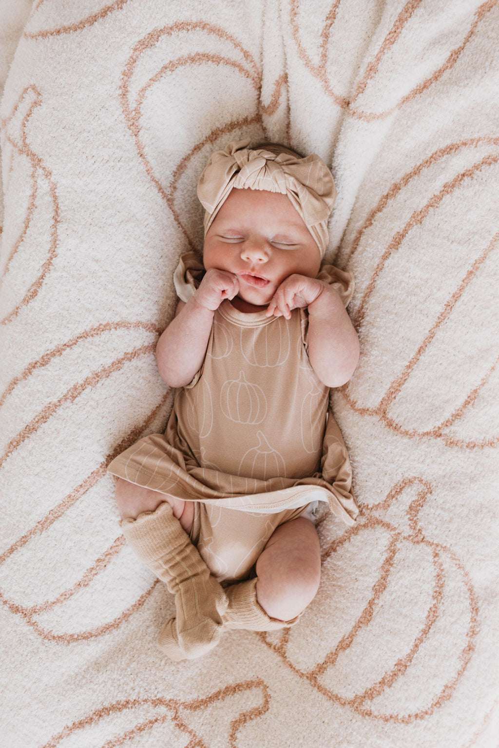 Pumpkin Pie | Bamboo Ruffle Romper Milk & Baby