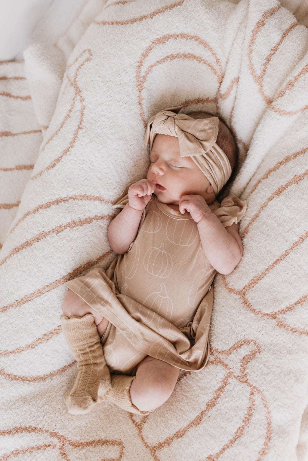 Pumpkin Pie | Bamboo Ruffle Romper Milk & Baby