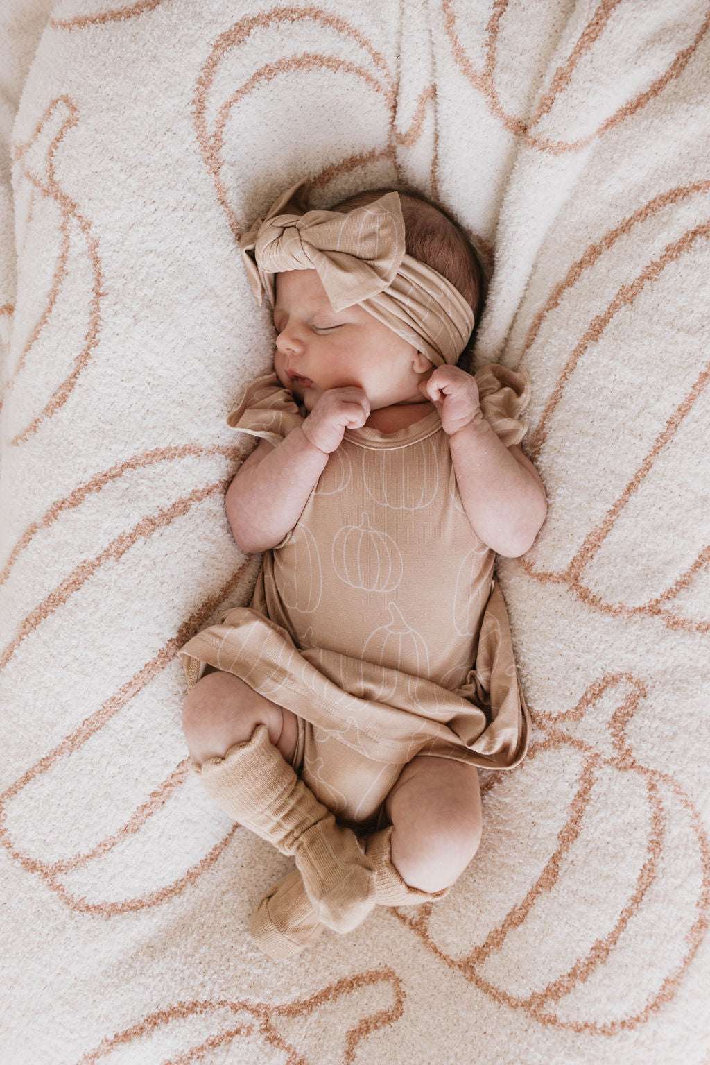 Pumpkin Pie | Bamboo Ruffle Romper Milk & Baby