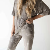 Sage Yin Yang | Short Sleeve Women's Bamboo Pajamas | Milk & Baby 