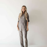 Sage Yin Yang | Short Sleeve Women's Bamboo Pajamas | Milk & Baby 