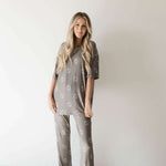 Sage Yin Yang | Short Sleeve Women's Bamboo Pajamas | Milk & Baby 