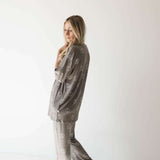 Sage Yin Yang | Short Sleeve Women's Bamboo Pajamas | Milk & Baby 