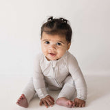 Sparkle! | Bamboo Zip Pajamas Milk & Baby