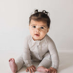 Sparkle! | Bamboo Zip Pajamas Milk & Baby