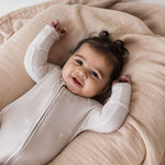 Sparkle! | Bamboo Zip Pajamas Milk & Baby