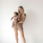 Static Waves | Bamboo Zip Pajamas Milk & Baby