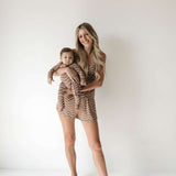 Static Waves | Bamboo Zip Pajamas Milk & Baby