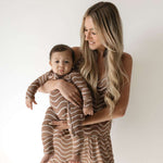 Static Waves | Bamboo Zip Pajamas Milk & Baby