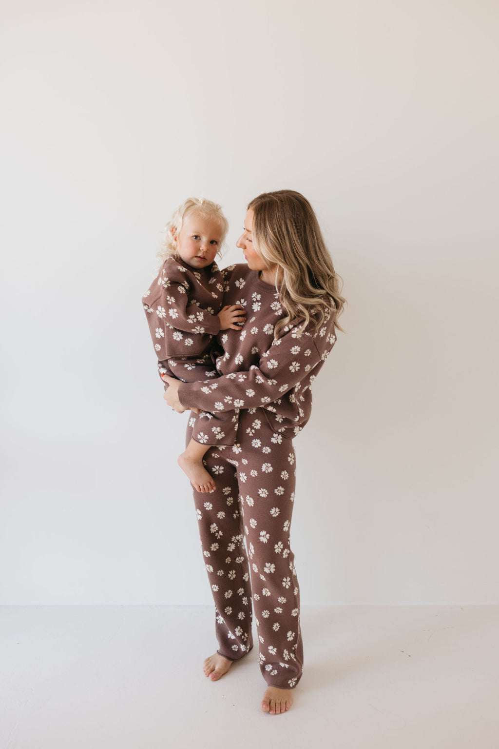 Midnight Meadow | Women's Knit Pant Set Milk & Baby