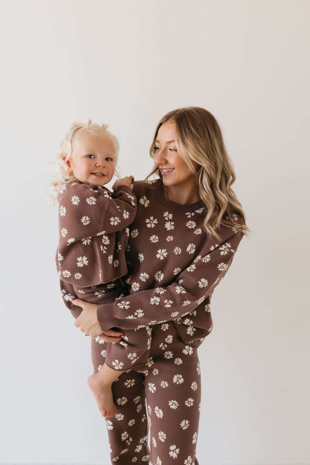 Midnight Meadow | Women's Knit Pant Set Milk & Baby