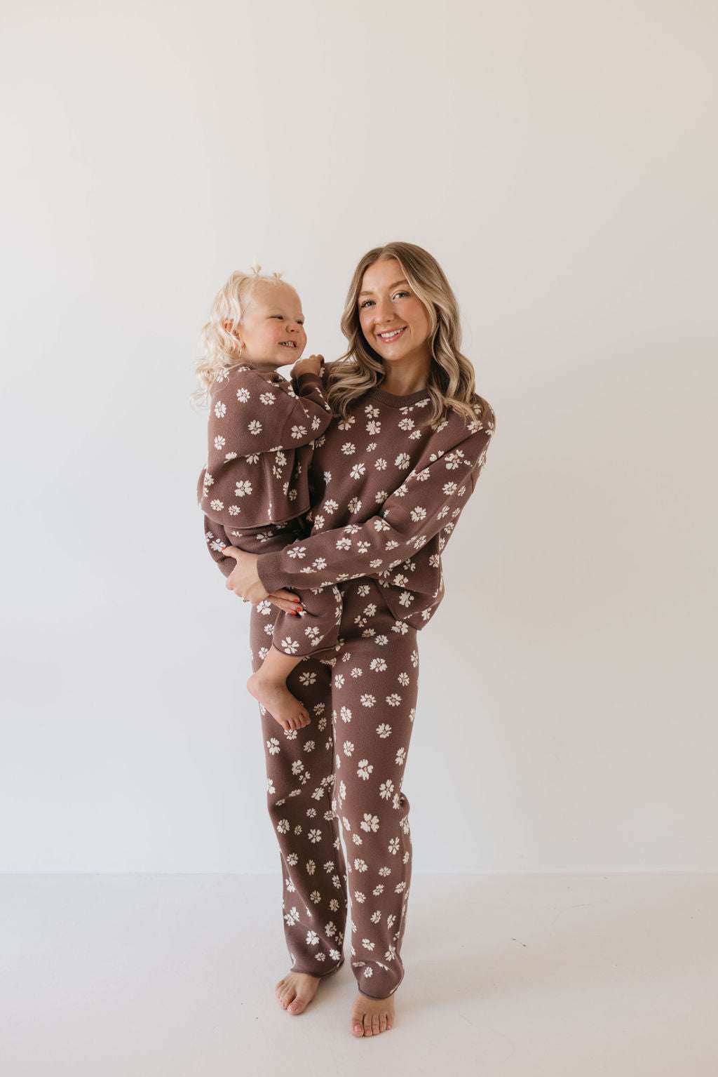 Midnight Meadow | Women's Knit Pant Set Milk & Baby