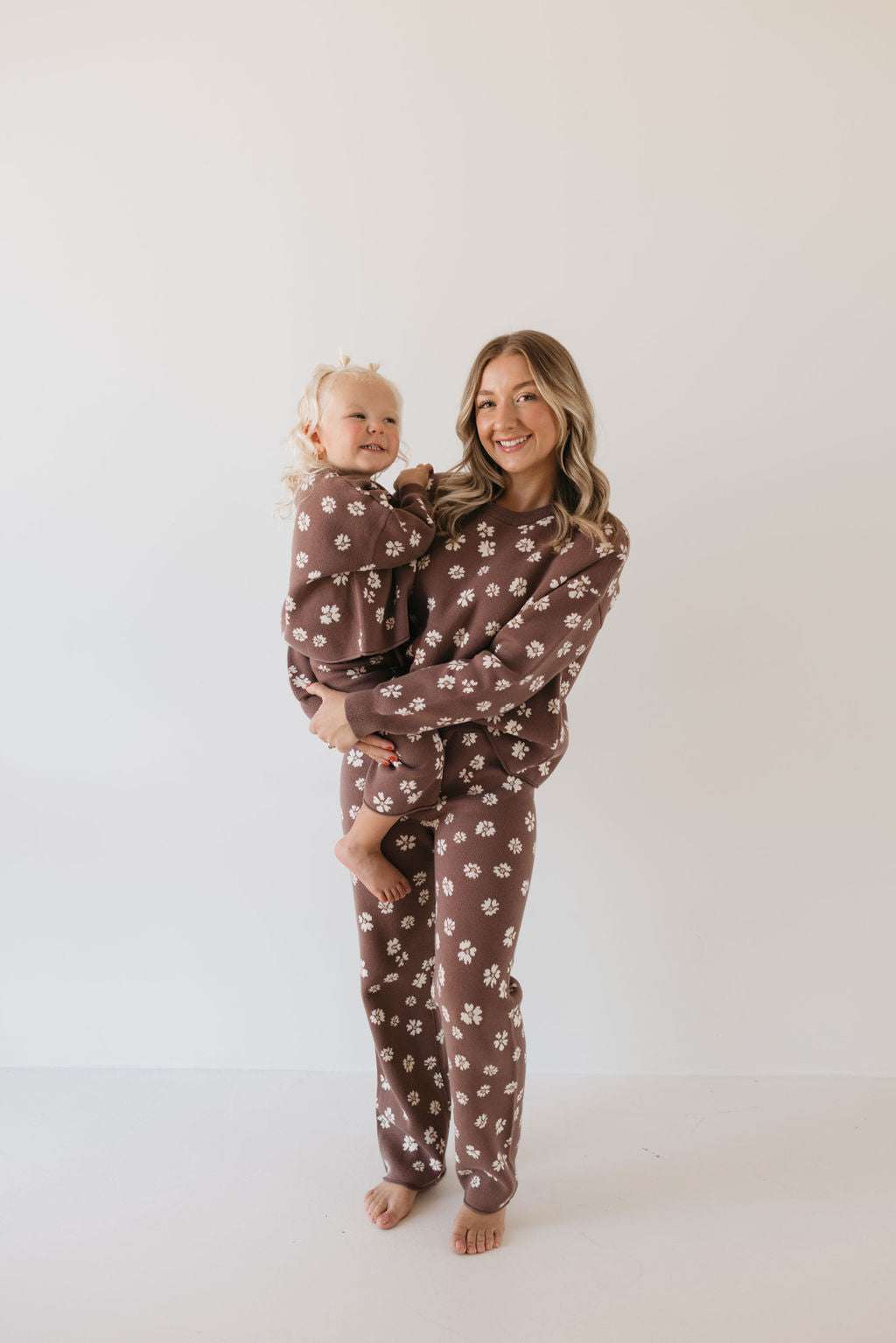 Midnight Meadow | Women's Knit Pant Set Milk & Baby