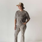 Sage Yin Yang | Short Sleeve Women's Bamboo Pajamas | Milk & Baby 