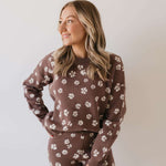 Midnight Meadow | Women's Knit Pant Set Milk & Baby