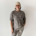 Sage Yin Yang | Short Sleeve Women's Bamboo Pajamas | Milk & Baby 