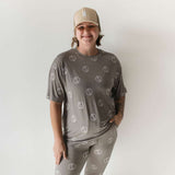 Sage Yin Yang | Short Sleeve Women's Bamboo Pajamas | Milk & Baby 