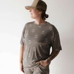 Sage Yin Yang | Short Sleeve Women's Bamboo Pajamas | Milk & Baby 