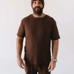 Coffee Bean | Men's Bamboo Short Sleeve Pajamas Milk & Baby