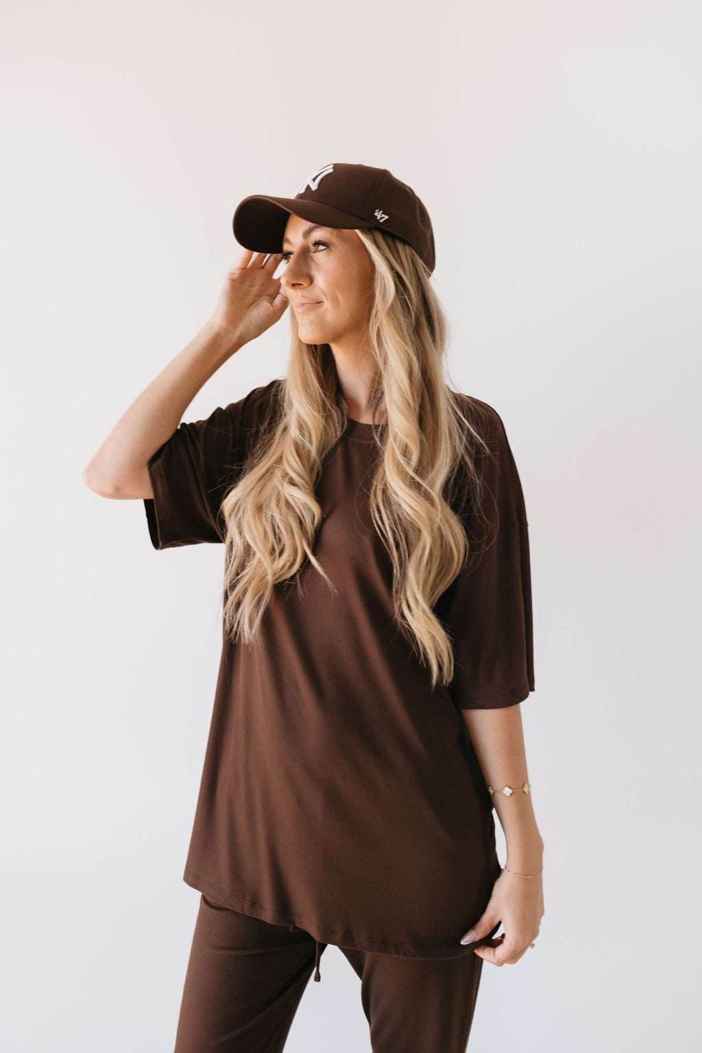 Coffee Bean | Short Sleeve Bamboo Women's Lounge Set Milk & Baby