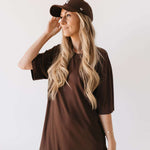 Coffee Bean | Short Sleeve Bamboo Women's Lounge Set Milk & Baby