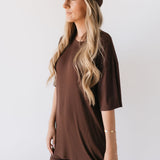 Short Sleeve Bamboo Women's Lounge Set | Coffee Bean