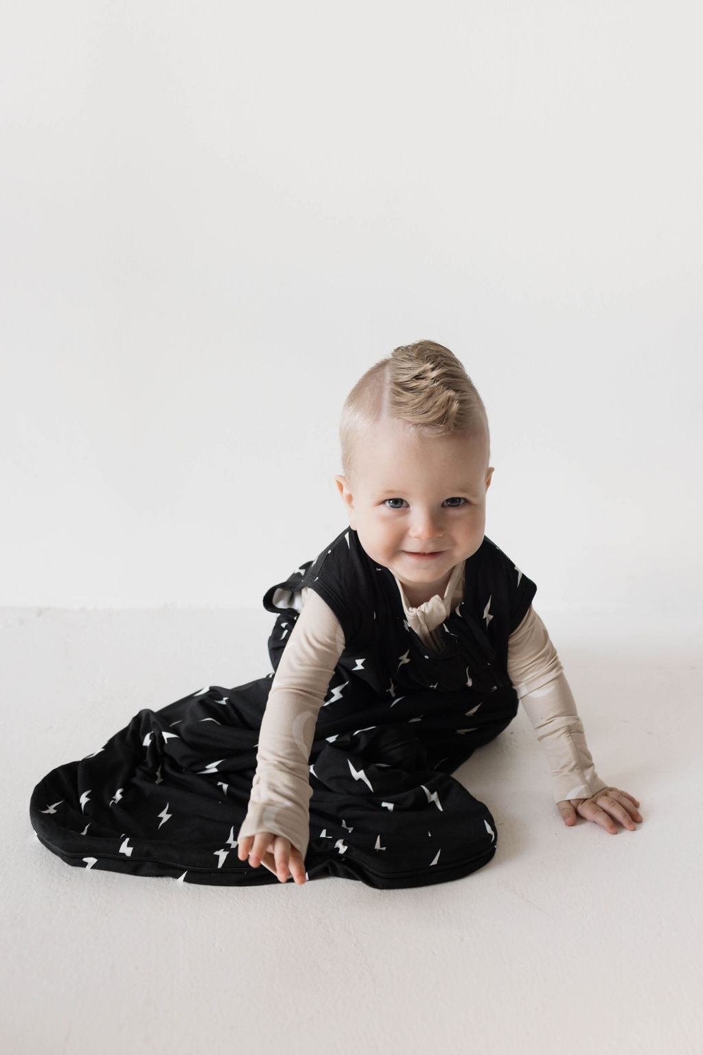 Midnight Lightning Bolt | Bamboo Sleep Sack | Milk & Baby