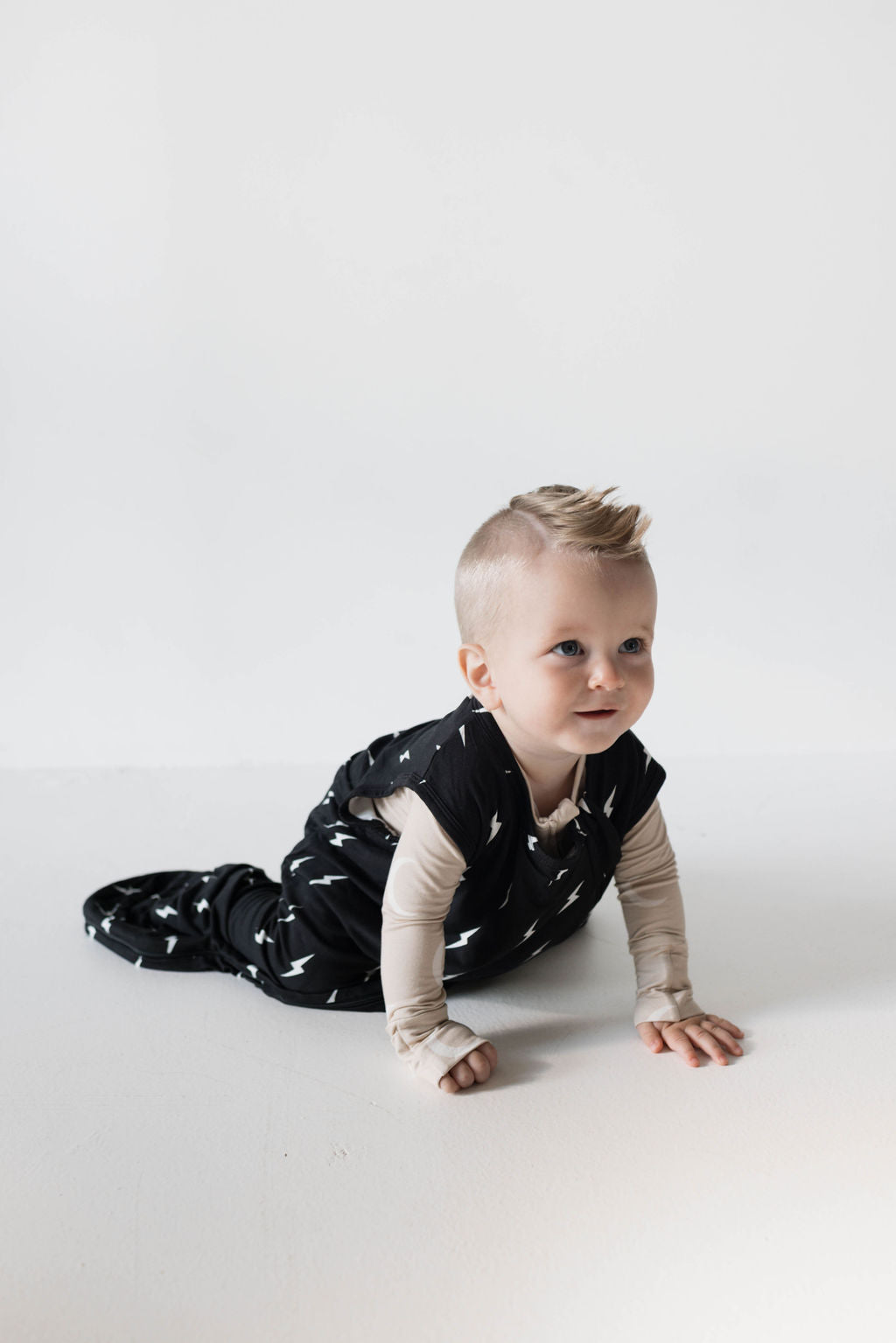 Midnight Lightning Bolt | Bamboo Sleep Sack | Milk & Baby