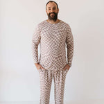 Smokey Wave | Men's Bamboo Pajamas Milk & Baby