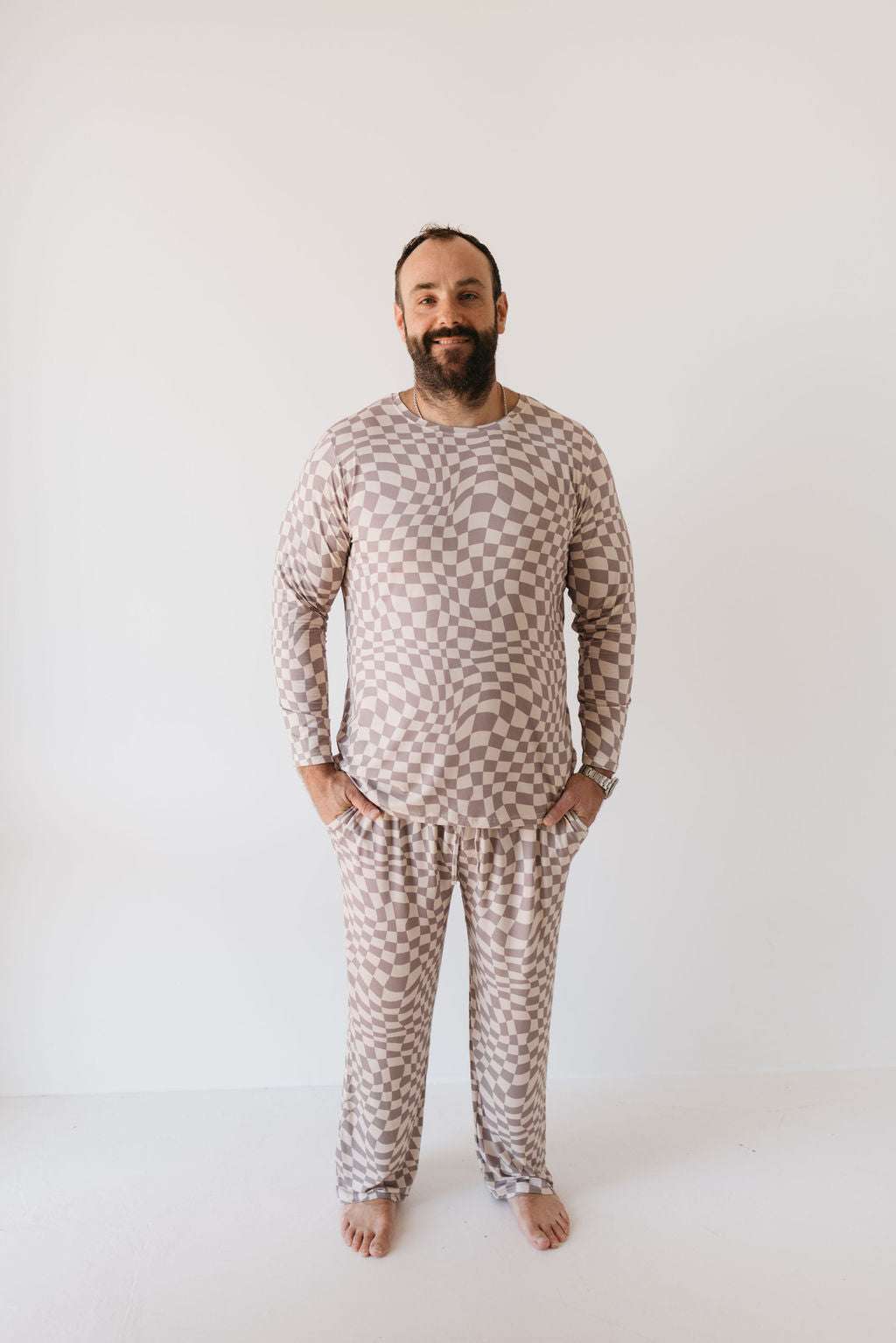 Smokey Wave | Men's Bamboo Pajamas Milk & Baby