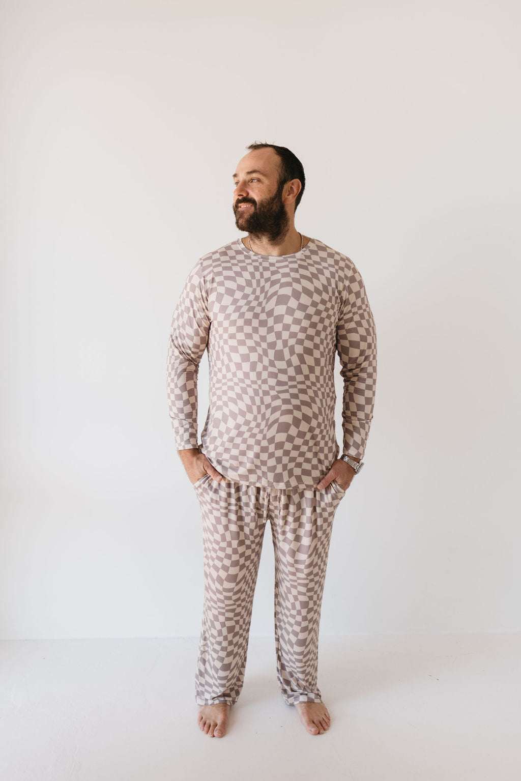 Smokey Wave | Men's Bamboo Pajamas Milk & Baby