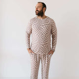 Smokey Wave | Men's Bamboo Pajamas Milk & Baby