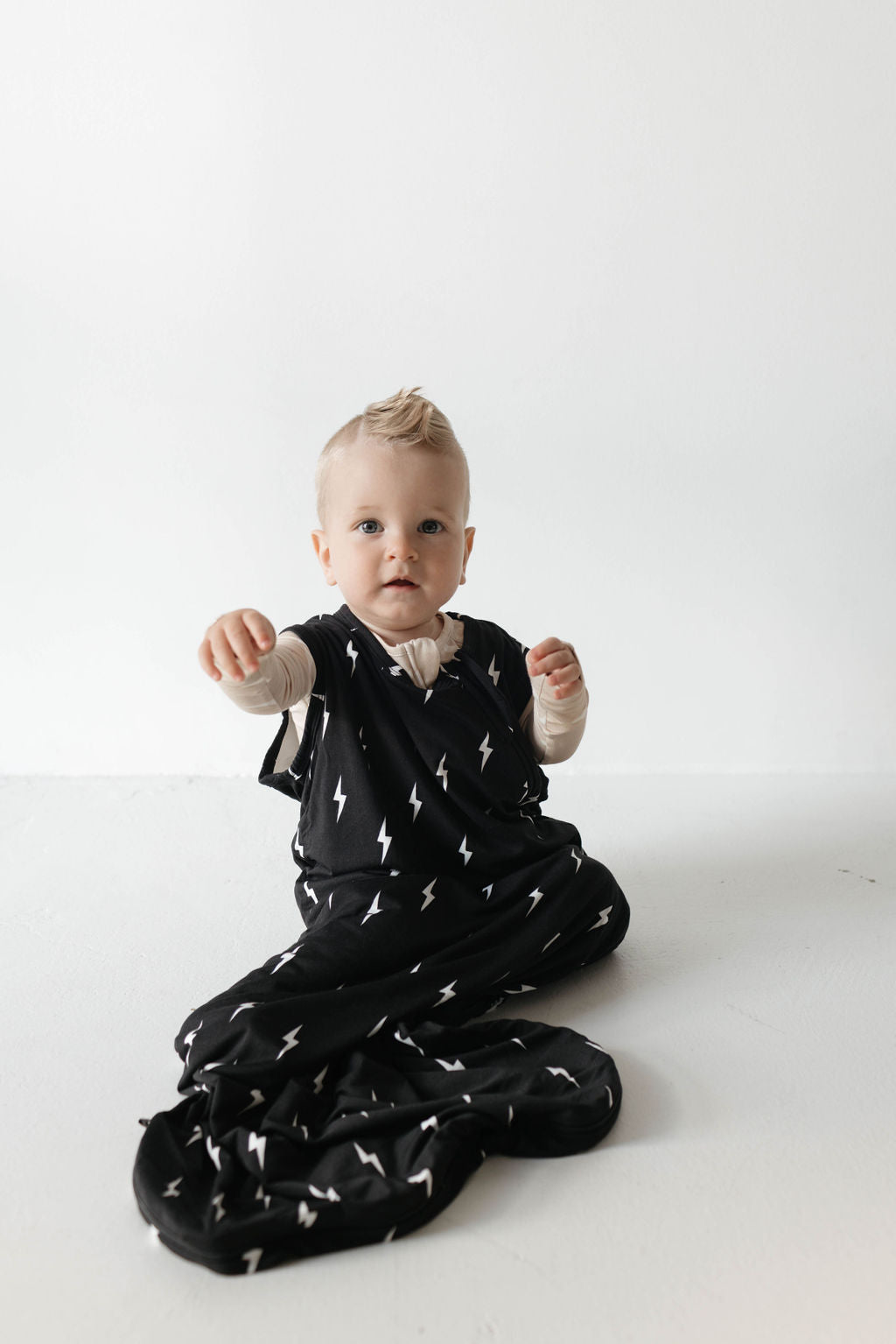 Midnight Lightning Bolt | Bamboo Sleep Sack | Milk & Baby