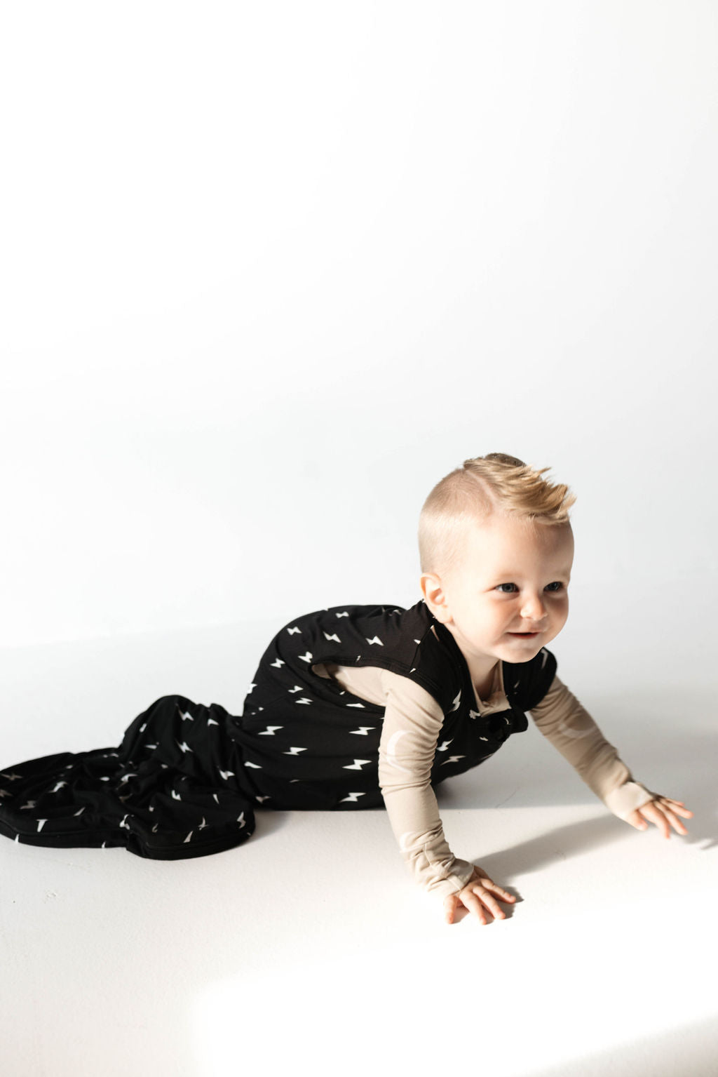 Midnight Lightning Bolt | Bamboo Sleep Sack | Milk & Baby