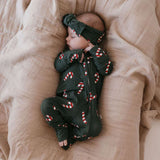 Candy Cane Lane | Bamboo Zip Pajamas Milk & Baby