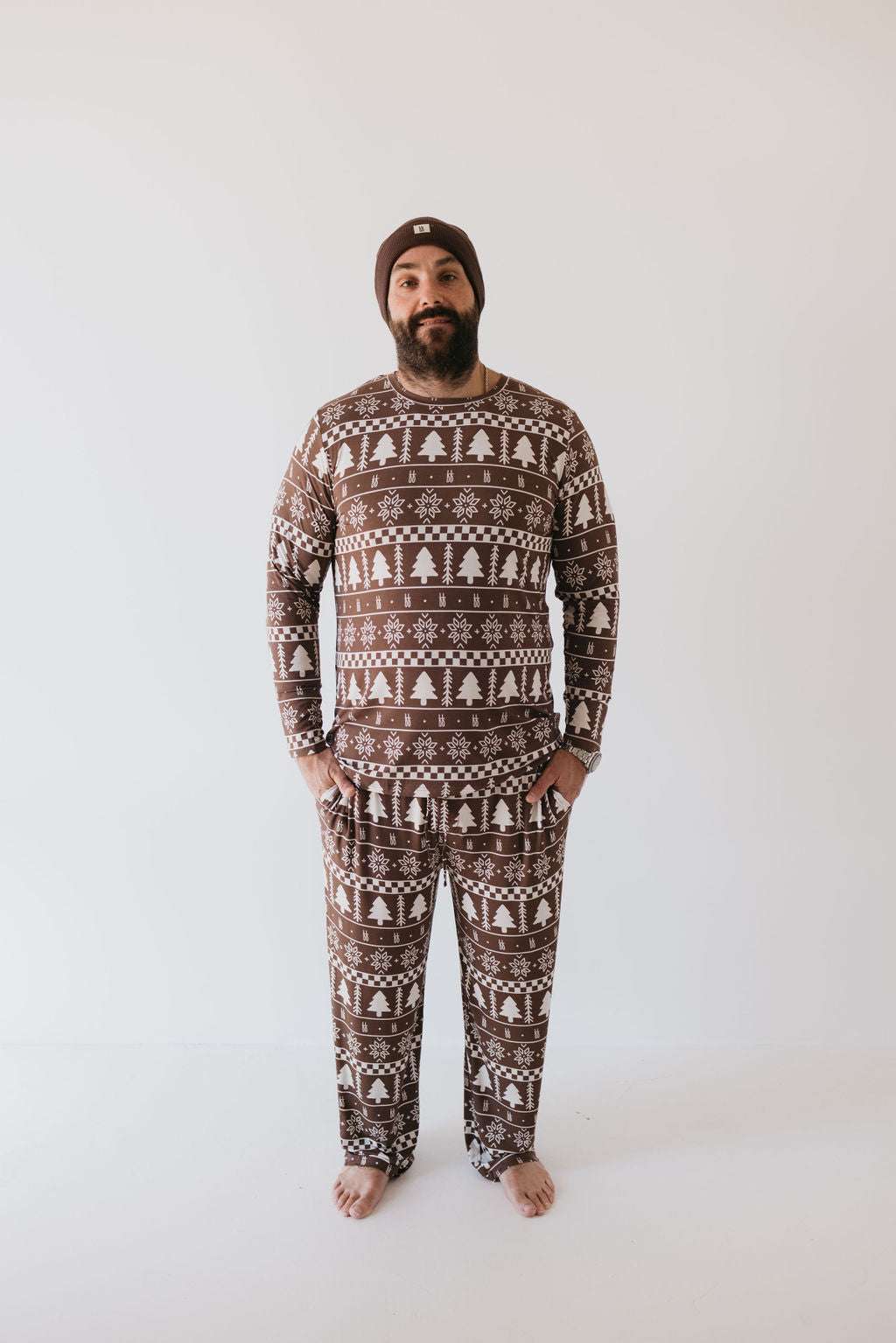 Forever Fair Isle | Men's Bamboo Pajamas Milk & Baby